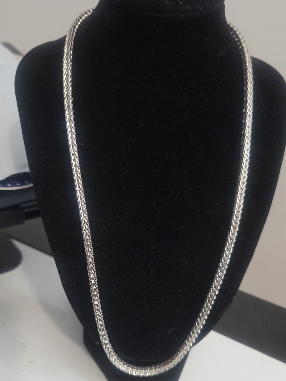New 20inch White Gold Filled Franco Chain Necklace 4.0mm